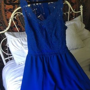 Royal Blue Lace Dress